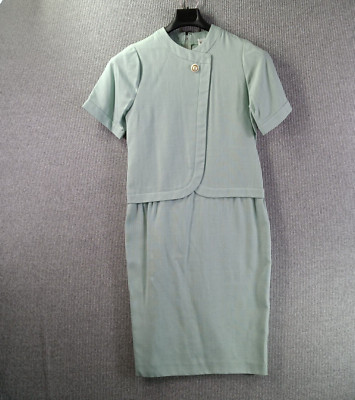 Brown Stone Studio New York Dress Womens 6 Mint Green High Waist Rear Zip