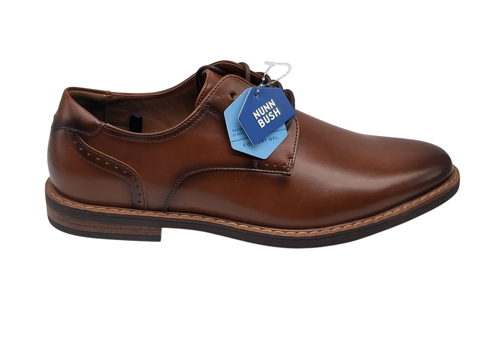 SAOLA Scarpe eleganti da uomo Oxford Nunn Bush in pelle marrone con suola in gel comfort 10 5 M