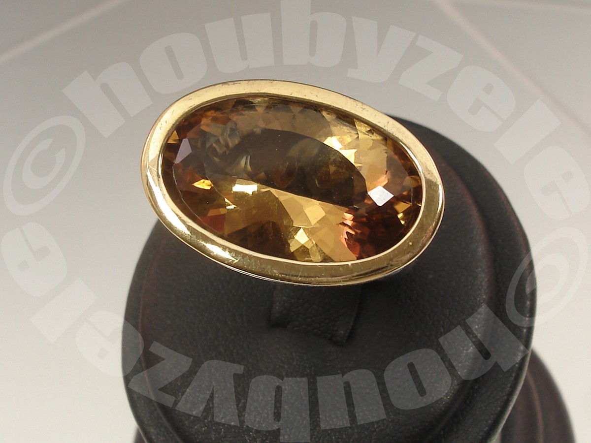 John Hardy Sterling and 18K Padi Oval Honey Citrine Signature Ring