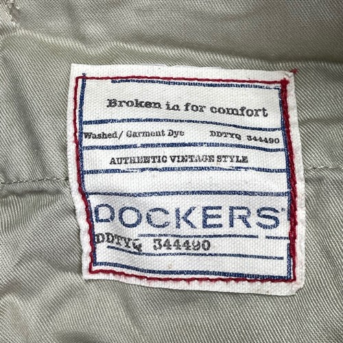 VTG DOCKERS Cargo Pants Mens 34x34 Khaki Relaxed-Fit Baggy Military Style Y2K - Picture 7 of 13