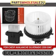 Front HVAC Blower Motor & Resistor Kit for Chevy Tahoe Silverado 1500 GMC Yukon