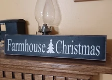 Farmhouse Christmas Rustic Primitive Sign Country Home Décor 16in