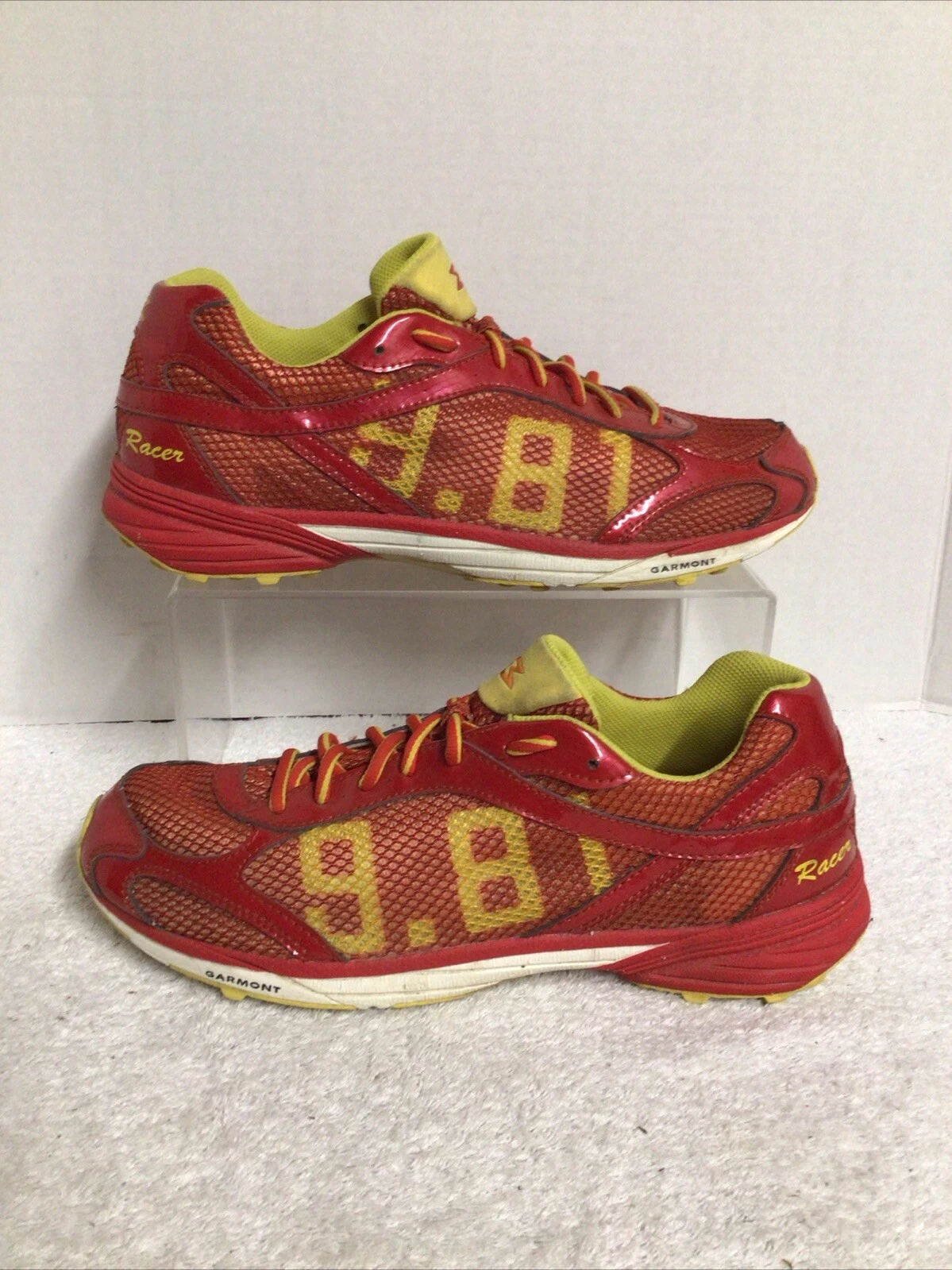 Garmont 9.81 Trail Running Hiking Shoes Red & Yellow Racer Mens Size 11.5
