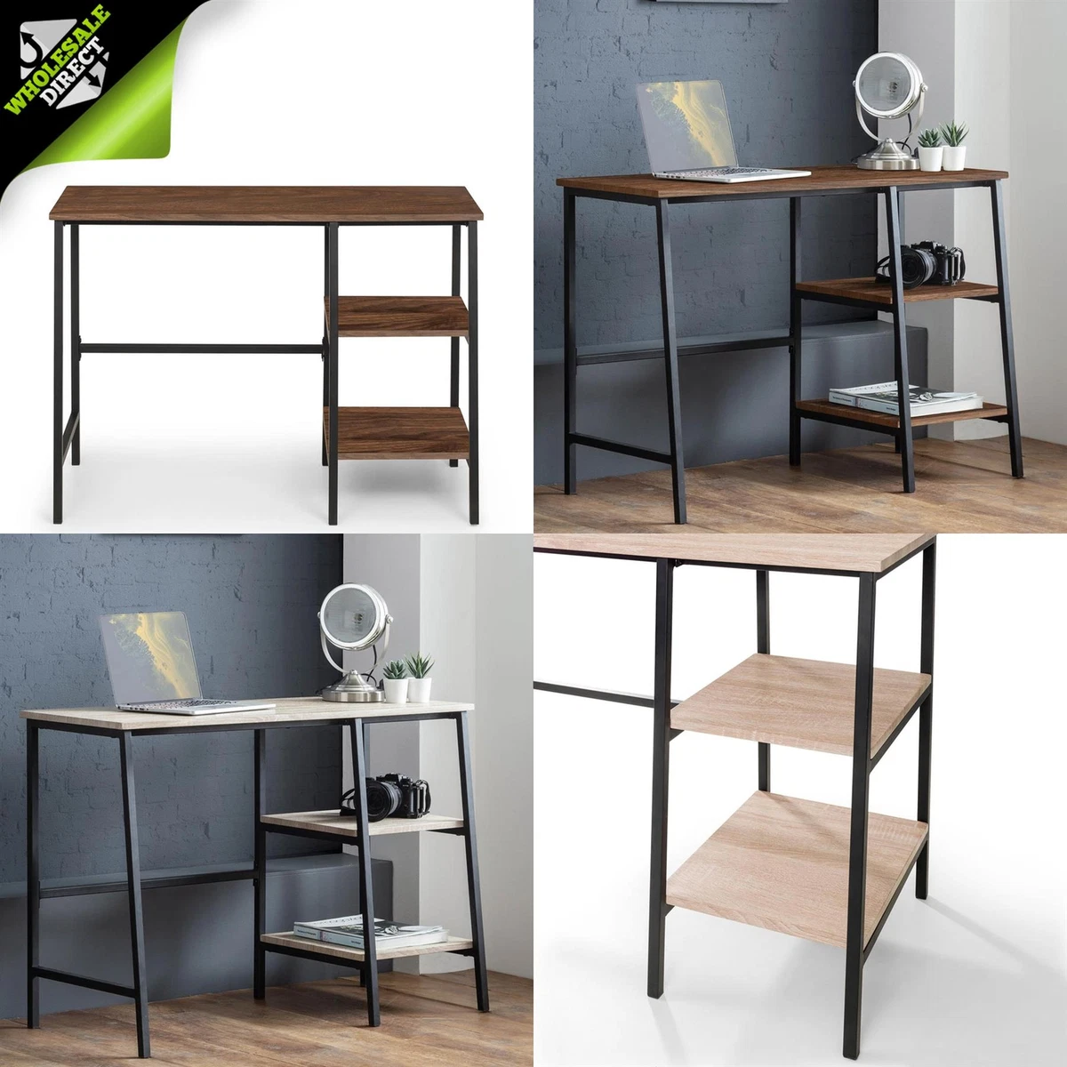 COMPUTER PC LAPTOP OFFICE DESK TRIBECA GAMING STUDY TABLE HOME BLACK SONOMA OAK