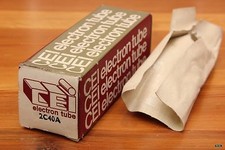 CEI 2C40A tube - UHF SHF planar triode - up to 3.37GHz - SEALED NIB