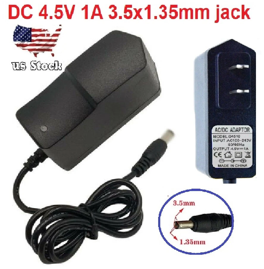 AC Converter Adapter 3.5mm x 1.35mm DC 4.5V 1A 1000mA Power Supply