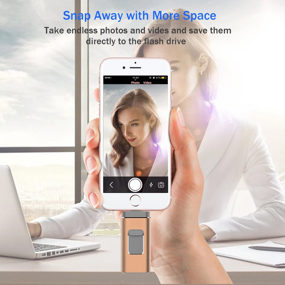 USB Flash Drive Fr iPhone iPad Photo Pen Disk Memory Stick External Storage 2TB - Image 4 of 4