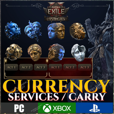 PATH OF EXILE 2  DAWN OF THE HUNT ALL CURRENCY  EXALTED DIVINE CAMPAIGN CARRY