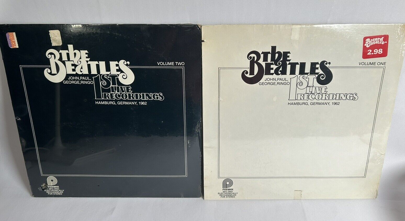The Beatles 1st Live Recording Pickwick Hamburg 1962 V1 & 2 SPC-3661/3662 Sealed