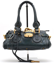 Borsa a mano Chloe Mini Paddington in pelle verde scuro Y2K autentica