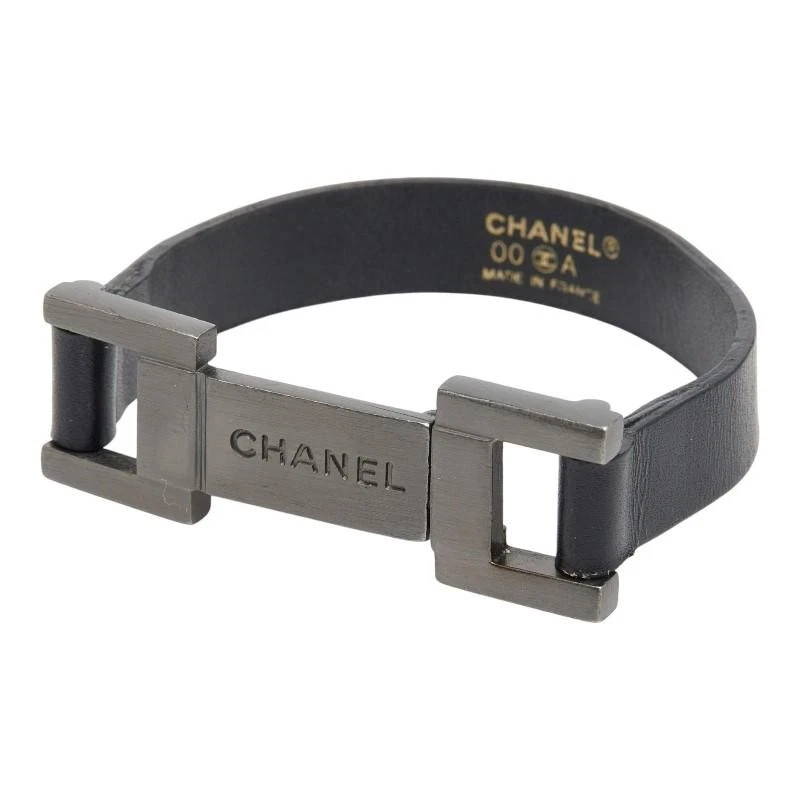 CHANEL Black Leather Fashion Bracelets for sale | eBay