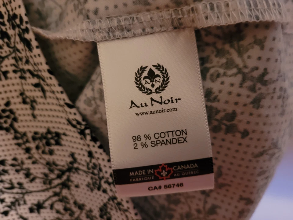 Camisa Au Noir Para Hombre Talla Mediana 3 Manga Corta Abotonada Azul Blanco Floral Foto 4 de 4