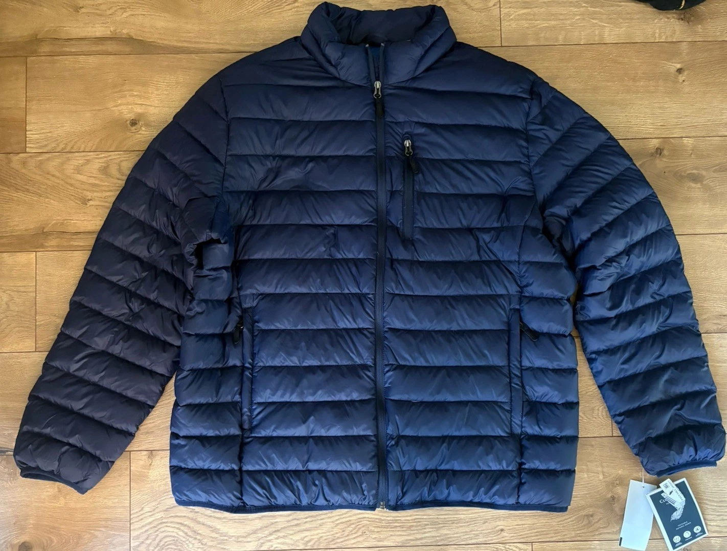 Club Room Performance Water Resistant Dark Blue Down Packable Jacket Size 2XL