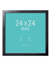 24x24 Picture Frame, Square Poster Frame with High Definition Plexiglass, Hor...