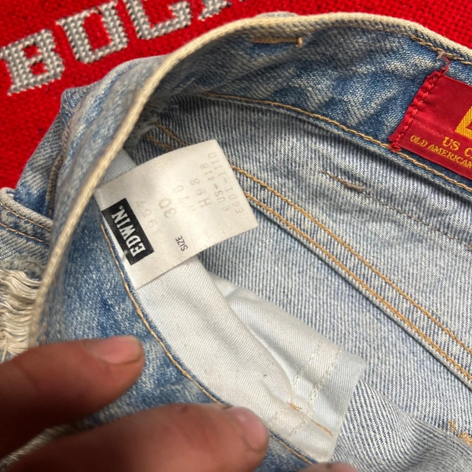 Vintage Edwin US Classics Patchwork Denim Jeans | 30W 28L image 6
