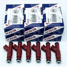 6x Genuine Bosch 0280156161 12 Hole Fuel Injectors For 1999-2004 Jeep 4.0l
