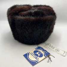Vintage Mink Fur Warm Unique Hat Ushanka Old Winter Mens Soviet Size 57 US 7 1/8