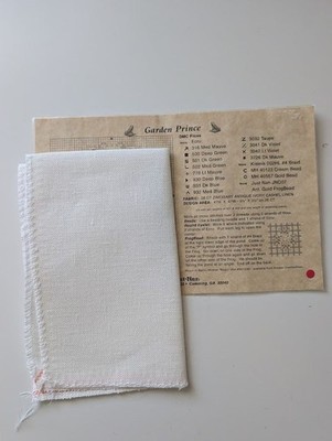 Just Nan Garden Prince Full Kit!!!  Chart+ Embellishment + Fabric + floss