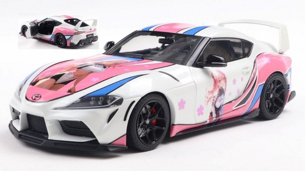 Toyota Supra Gr Itasha Solido Works 2024 Weiß/Pink 1:18 Modell Solido-image