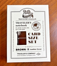 TRAVELERS Notebook Limited Card Size 20th Anniversary Set Brown
