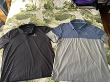 Lot 2 MENS GOLF SHIRT Adidas Cutter & Buck POLO SHORT SLEEVE The Golf Club 2XL