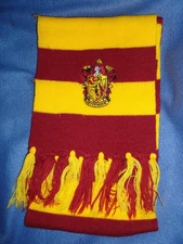 Harry Potter Gryffindor Knitted Scarf with Fringe - Gryffindor House 46" x 9"