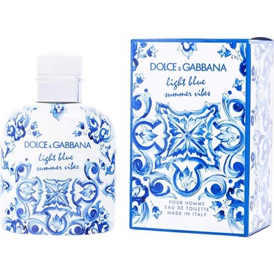 Dolce and Gabbana Men's Light Blue Pour Homme Summer Vibes EDT Spray 4.2 oz
