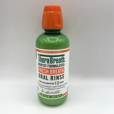 TheraBreath Fresh Breath Mouthwash, Mild Mint, 16oz Oral Rinse 1 Pack