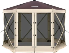 6-Sided Pop up Gazebo Tent, Screen House with Mosquito Netting Canopy for Campin