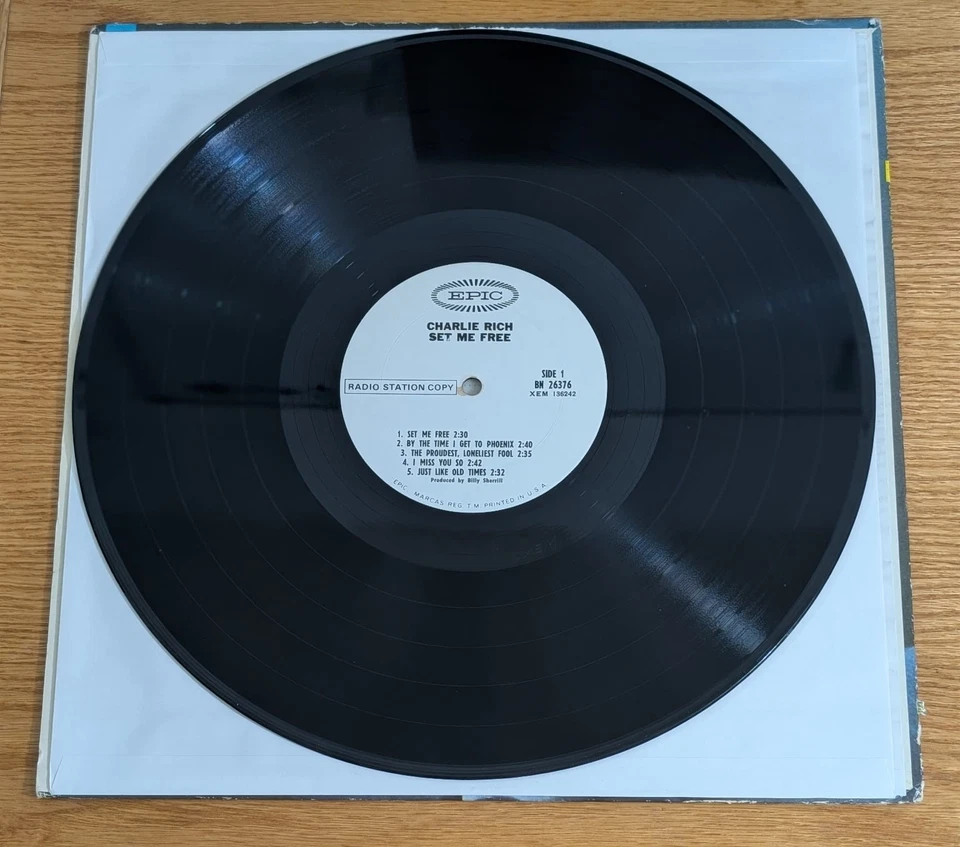 CHARLIE RICH – SET ME FREE -  VINYL LP - HC - Image 3 of 4