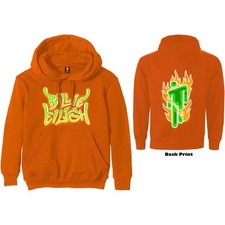 Billie Eilish Airbrush Flames Orange ufficiale Felpa con Cappuccio