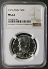 1966 Special Mint Set 50c Kennedy Silver Half Dollar NGC MS67