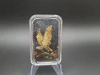 1 Ounce Silvertowne Mint .999 Silver Eagle Bar Two Tone Silver/gold