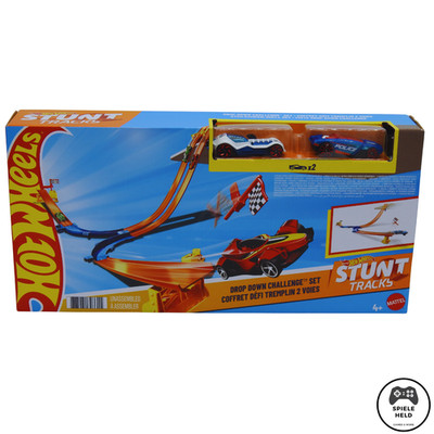 Hot Wheels Stunt Tracks Mega Rally Set inklusive 2 Autos Autorennbahn NEU & OVP