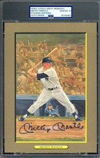 Mickey Mantle Gem Mint 10 PSA DNA Coa Signed Perez Steele Great Moments Postcard