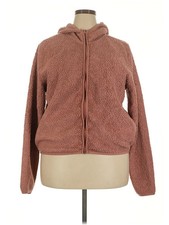 Forever 21 Plus Women Brown Zip Up Hoodie 2X Plus
