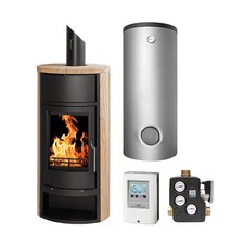 Schmitzker Faro Sunshine wasserführender Kaminofen - Komplett-Set mit Pufferspei