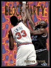 1995-96 Hoops #9 Patrick Ewing Block Party Knicks Basketball Card 3202I