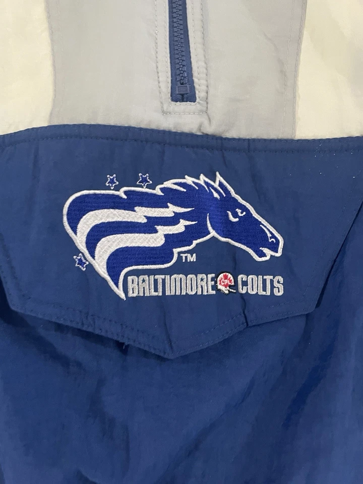 De colección Años 90 Starter CFL Baltimore Colts Pullover Sudadera con Capucha Puffer Chaqueta XL Foto 3 de 4