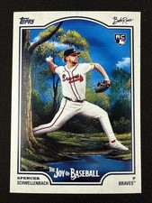 Spencer Schwellenbach Rookie Card 2025 Topps Bob Ross: The Joy of Baseball #86. rookie card picture