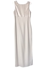 Papell Boutique Evening Women’s Taupe Column Formal  Dress Sz8 MOTB  