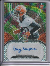 2021 Panini Spectra Greg Newsome II Meta Prizm RC Auto /25 #255 Browns