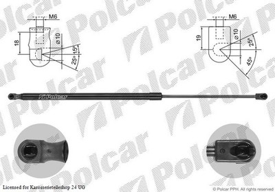 Gasfeder Heckklappe Links / Rechts 615Mm für Nissan Note E12 ab 12->