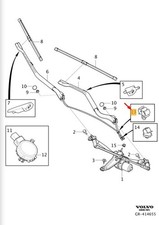 Volvo V90 Cross Cross Front Wiper Clip de retenue 30624229 Nouveau authentique