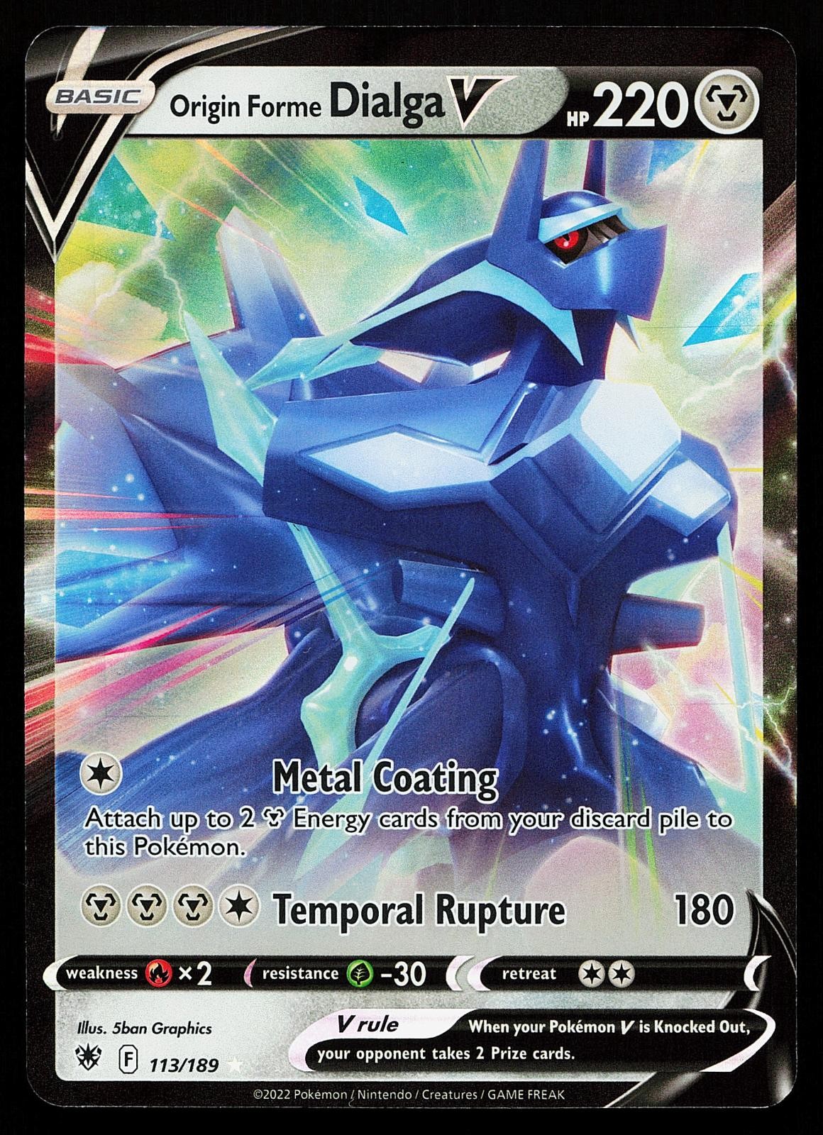 Origin Forme Dialga V 113/189 Holo Astral Radiance Pokemon Card