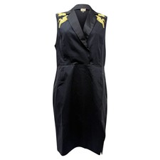 Altuzarra x Target Embroidered Knee-Length Dress in Black Cotton