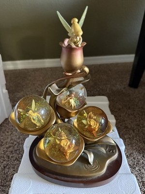 Disney Tinker bell Fairies Friends Bronze Statue Figurines Multi Snow Globe