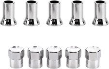 5 Sets TR413AC10 Chrome Plated Valve Stem Cover, ABS Wheel Valve Stem Sle
