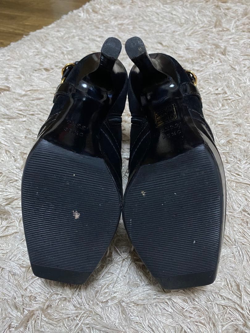 GUCCI Bootie Boots Shoes EU 35.5 US 5.5 Leather Black Authentic thumbnail 6