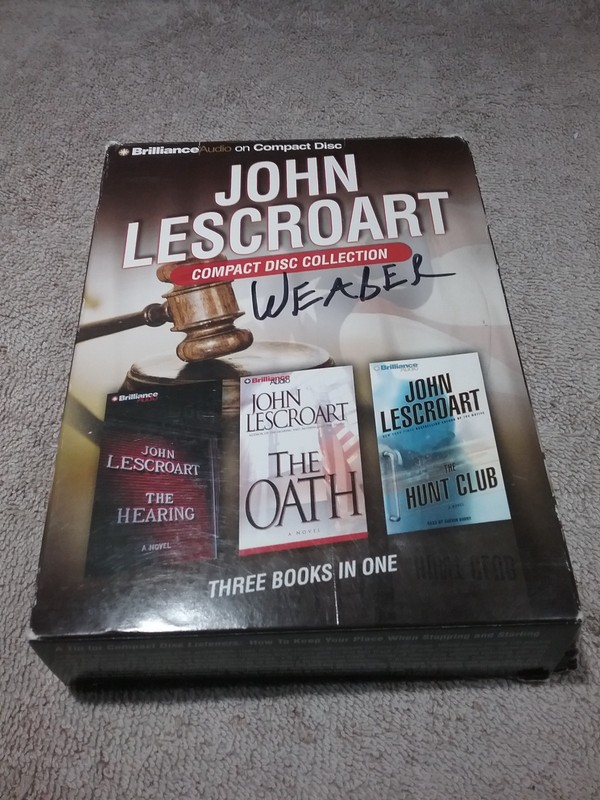 John Lescroart:  The Hearing, The Oath, The Hunt Club - 15 CD Book Set